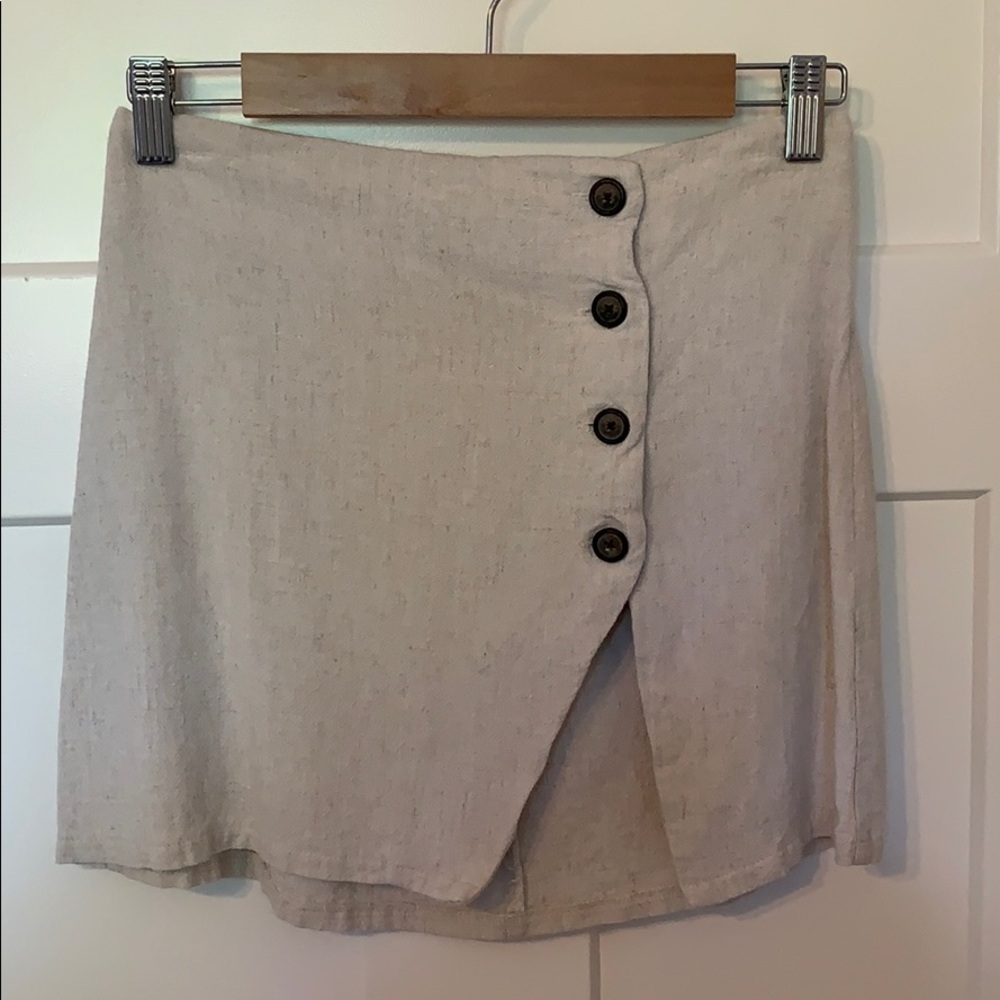 Cream Linen Button Down Shirt